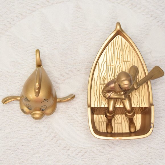 Vintage Disney Little Mermaid Gold McD's Happy Meal Toy Prince Eric Flounder Lot - Picture 6 of 13